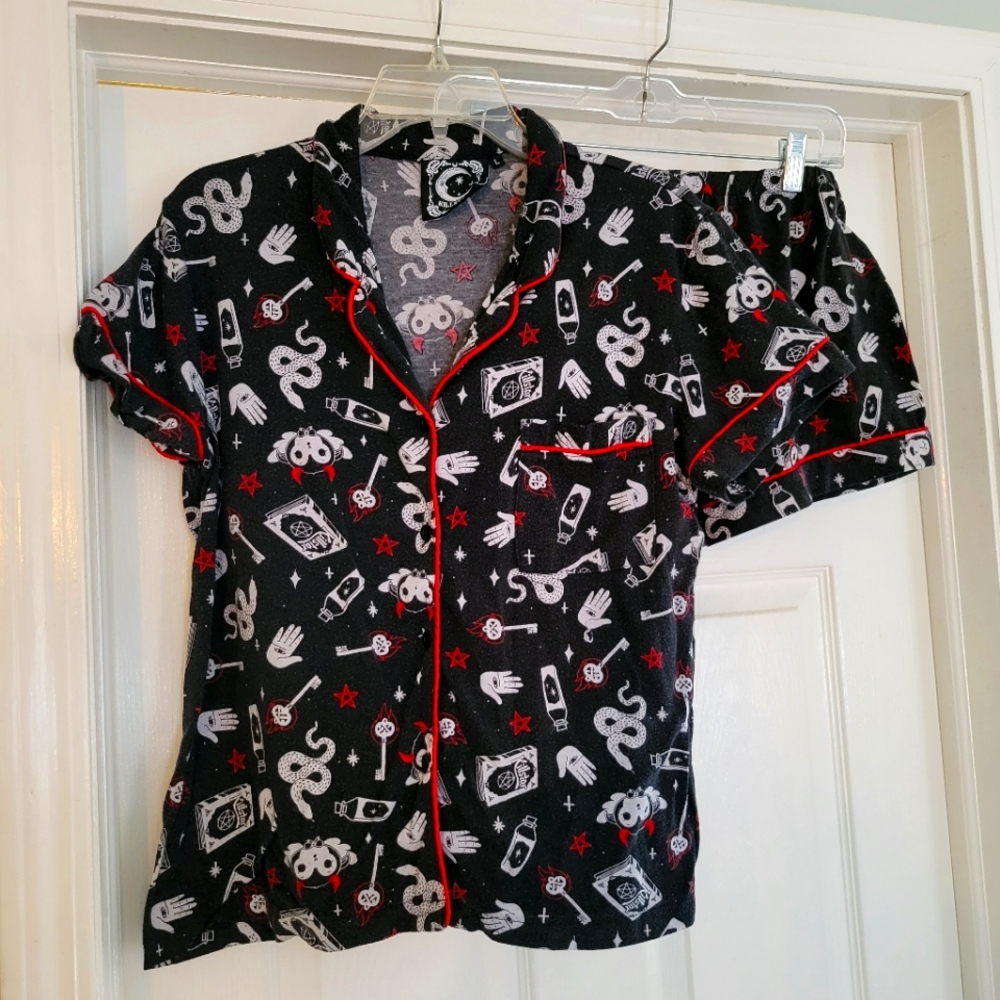 Killstar pentagram goth pajama set